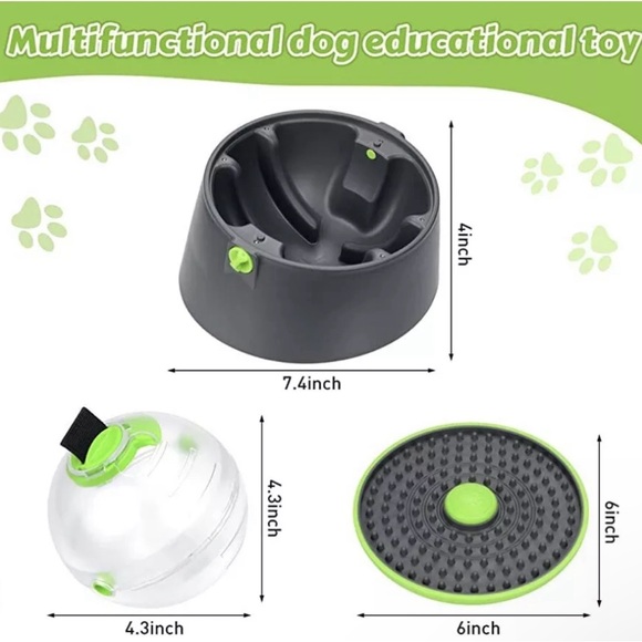 Multi Purpose Dog Feeder Toy For Slow Feeding Animal Training New NIB - Picture 10 of 12